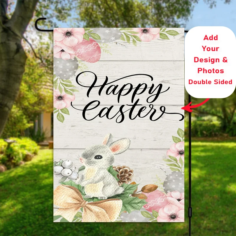 

custom personalized garden flag Seasonal Garden Flags bunny party decorations Outdoor Decorations Holiday Garden Flags