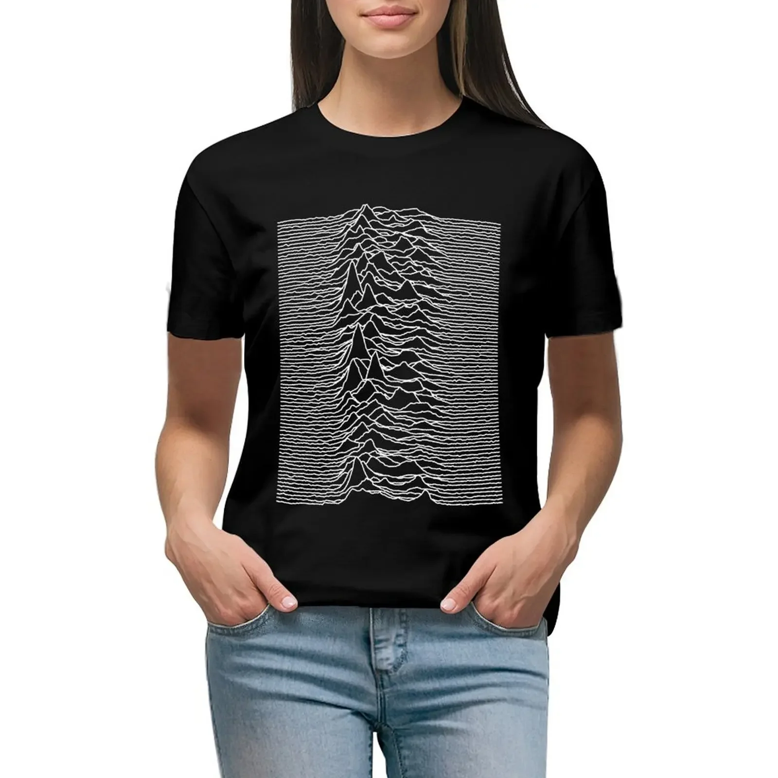 Unknown Pleasures [J01] T-Shirt blanks funnys animal print shirt for girls customs design your own Womens clothing