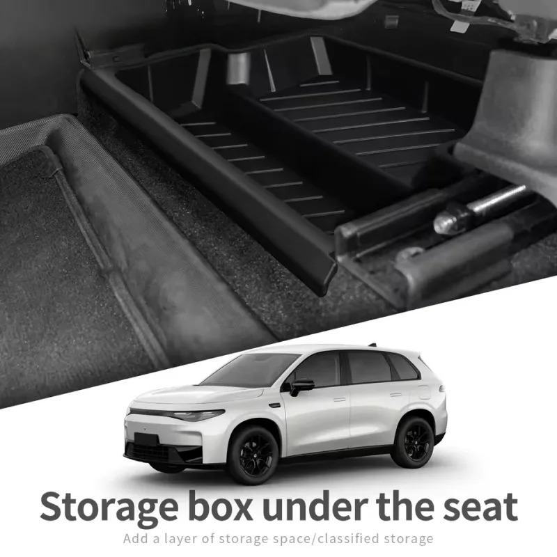 for Leapmotor C10 2024 2025 Under Seat Storage Box Drawer Type Organizer Storage Lower Box Case Car Interior Accessories