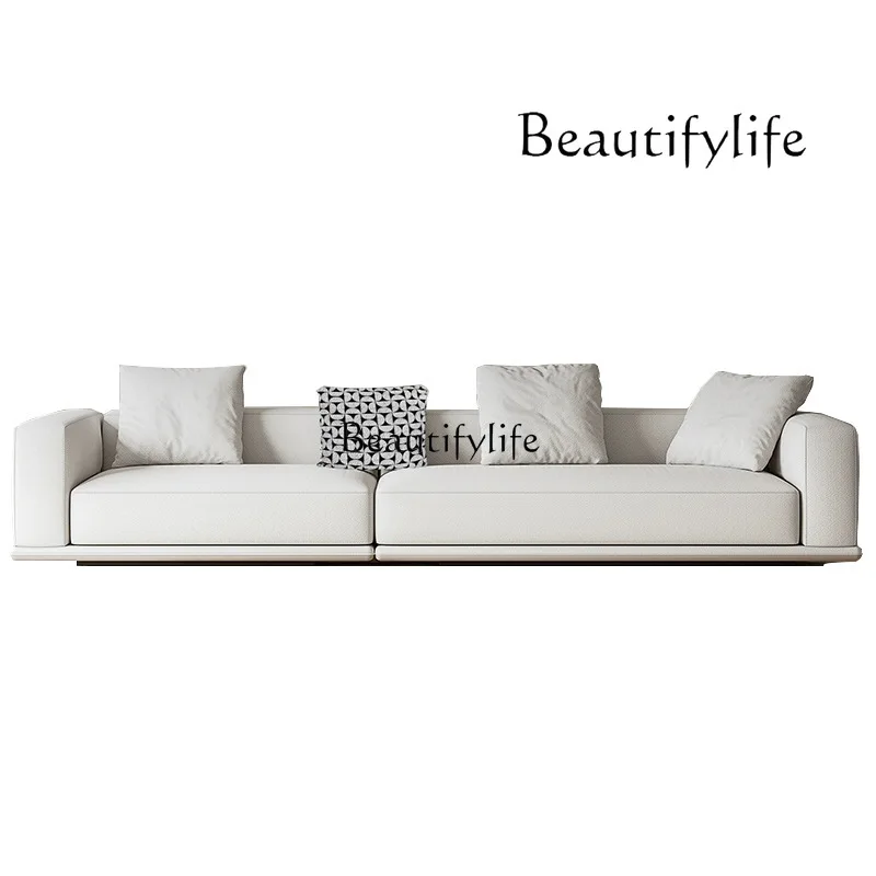 

Horizon sofa Italian straight row high-end cotton and linen sofa fabric tofu block living room