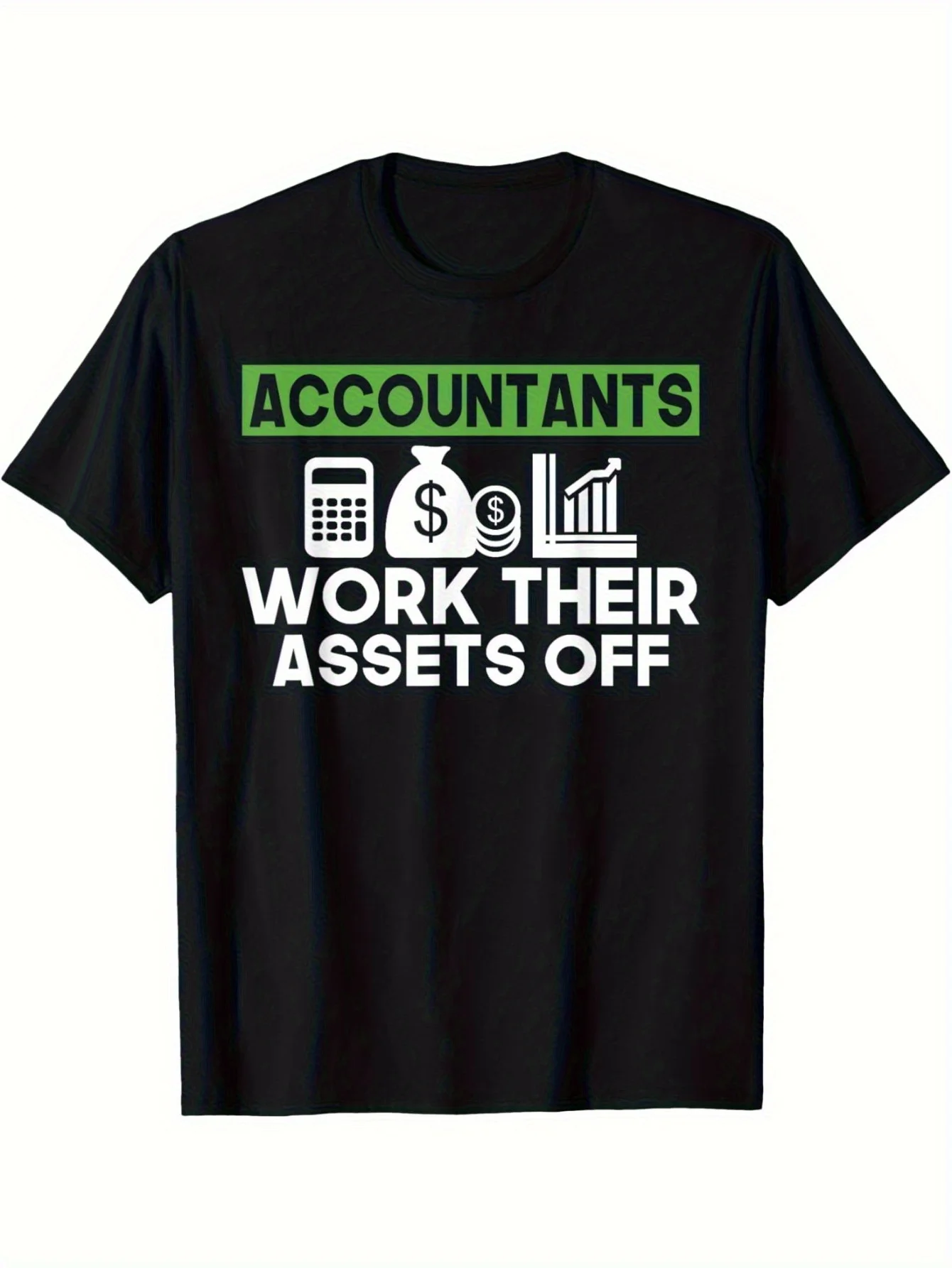 Accounting & Finance Professional T-Shirt - Casual Round Neck Tee Suitable for Accountants, Auditors, Bookkeepers - Machine Wash
