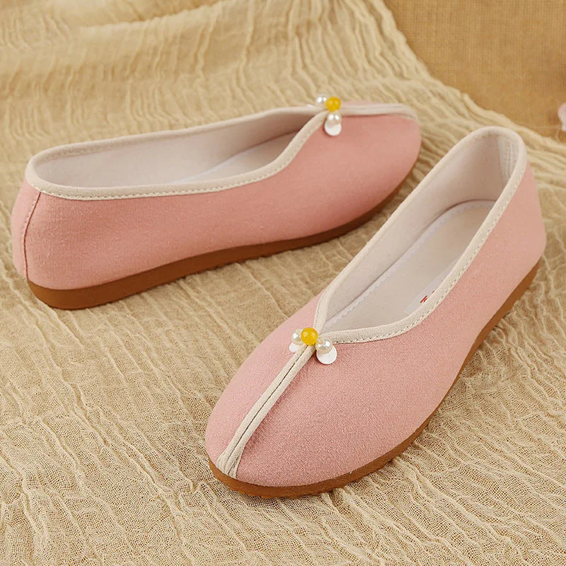 2025 Spring New Women's Lightweight Canvas Tai Chi Shoes Baduanjin Practice Martial Arts Footwear