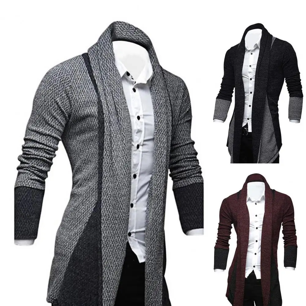 Cardigan Chic et Confortable, Coupe Slim, Mi-long, Chaud