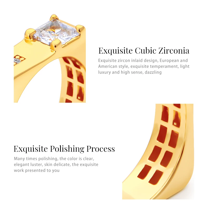 Cubic Zirconia Ring for Women - Light Luxury Wedding Jewelry