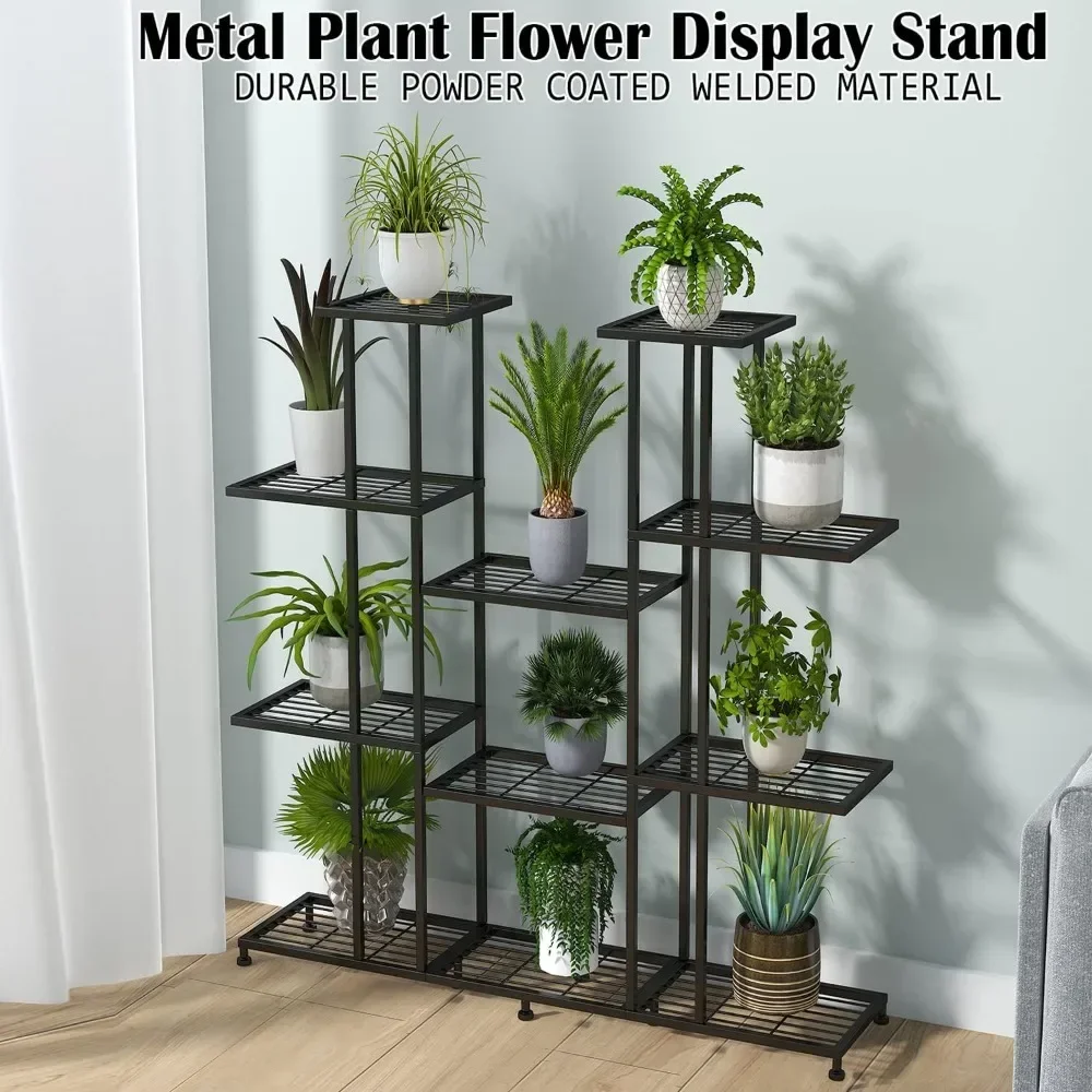 Metal Plant Stand Flowerpot Display Racks Support for Plants Flower Pot Stand Shelf for Flowers Storage Indoor Outdoor Furniture