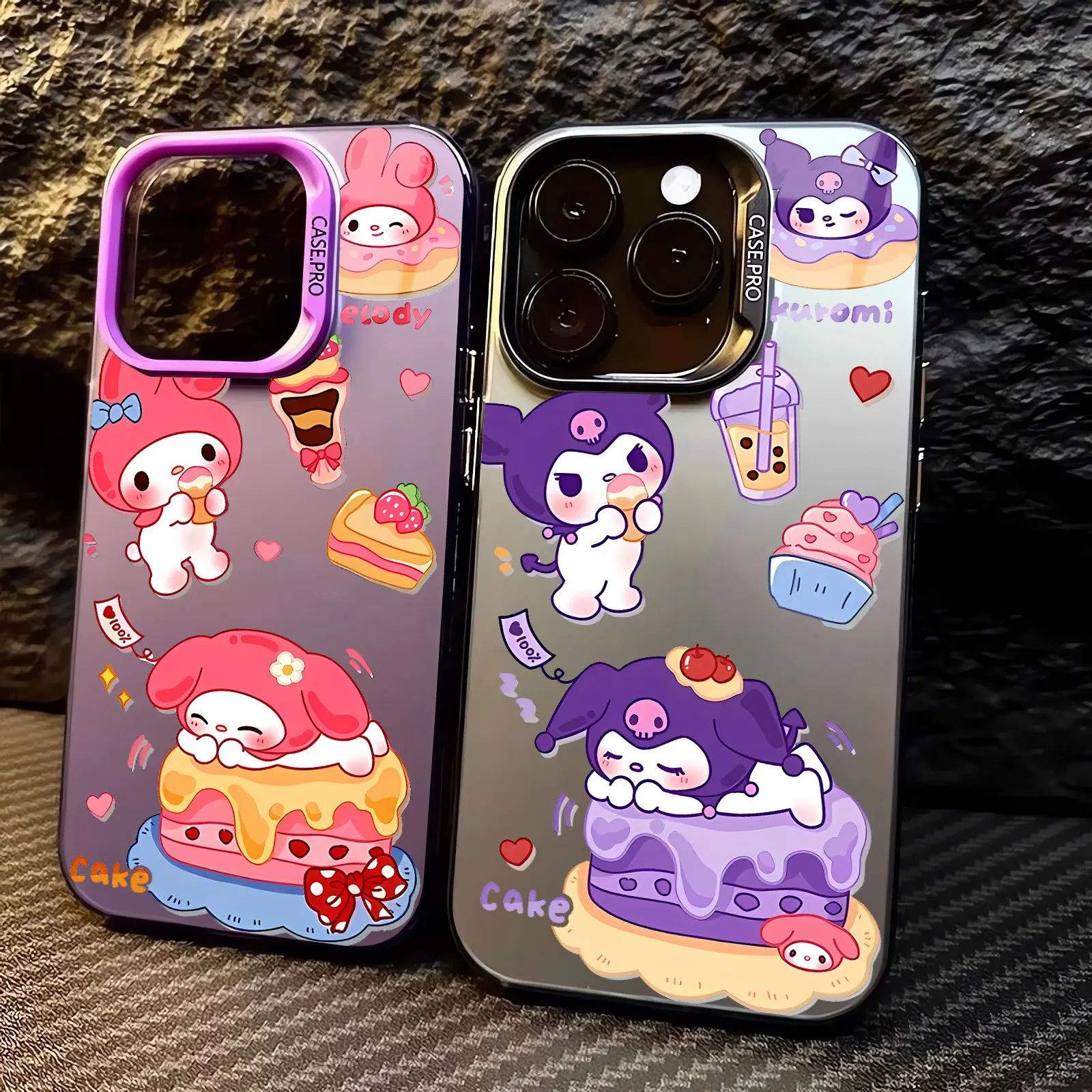 Kuromi Melody Hello k-kittys phone cases for Apple iphone 14 pro max 15pro case 11 12Pro 14plus 13ProMax Shockproof 11pro Cover