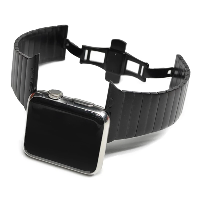 Cinturino in acciaio inossidabile per cinturino Apple Watch 7 8 45mm 41mm bracciale a maglie a farfalla IWatch Ultra 49mm 6 SE 5 44mm 40mm accessori