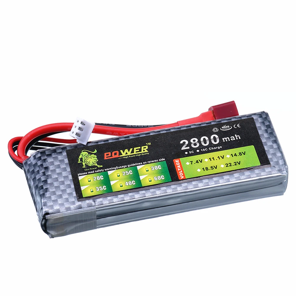 Brand New 7.4v 11.1v 14.8v 2800mAh Lipo Battery For RC Quadcopter Car Boat Drone Parts, 2800mAh 2s 3s 4s Rechargeable Batteries