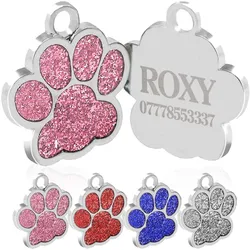 Etiqueta de identificación para perro con grabado gratis, colgante personalizado para gato y cachorro, accesorios para Collar de perro, etiquetas con nombre antipérdida