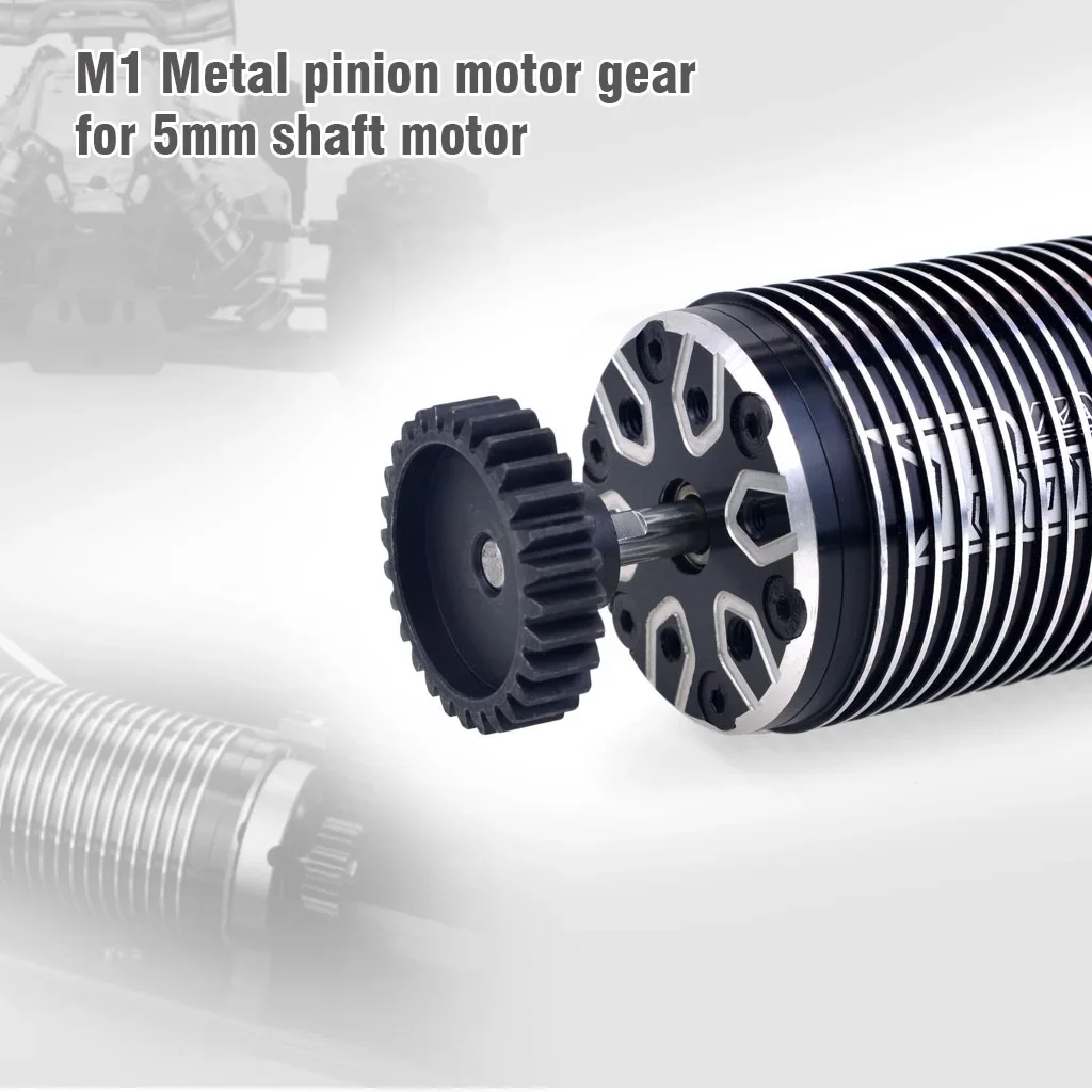 

M1 5mm 11T 12T 14T 15T 17t 18t 20T 21t 22T 24T 25T 26T 28T 30T Black steel metal Pinion Motor Gear For 1/10 Rc Model Car Motor