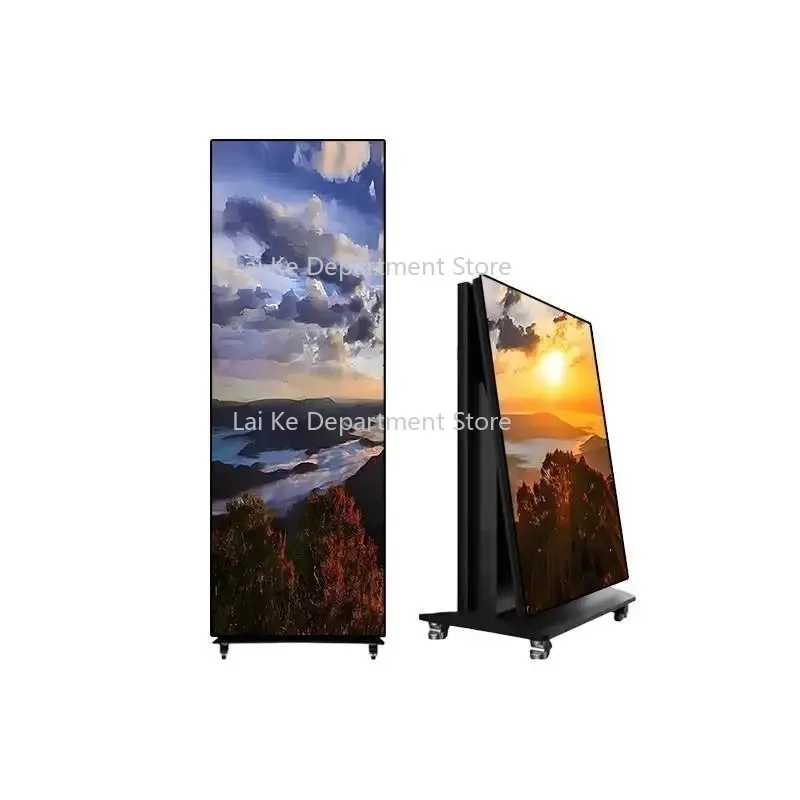 

LED folding poster screen high definition floor advertising machine movable LED advertising screen LED electronic roller banner