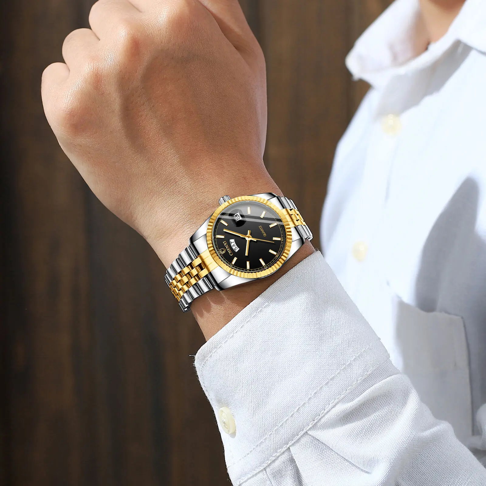 Chenxi 004B New Writewatch Men Luminous 2024 Men\'s Fashion Double Calendar Trendy Classic Business Design Quartz Watch gift
