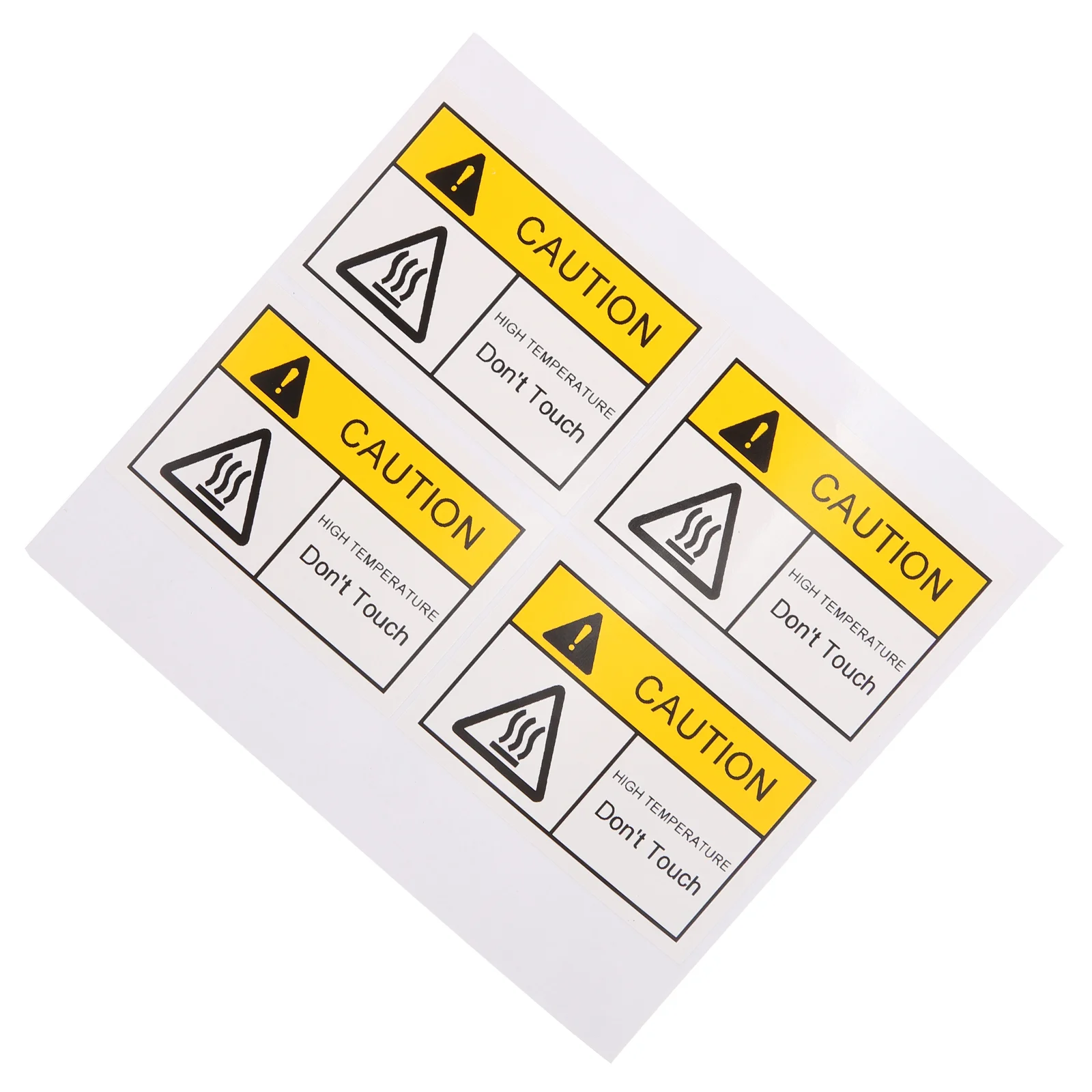 4 Pcs High Temperature Warning Label Safety Stickers Signs Hot for Radiator Caution Surface Pvc Do Not Bend Shipping