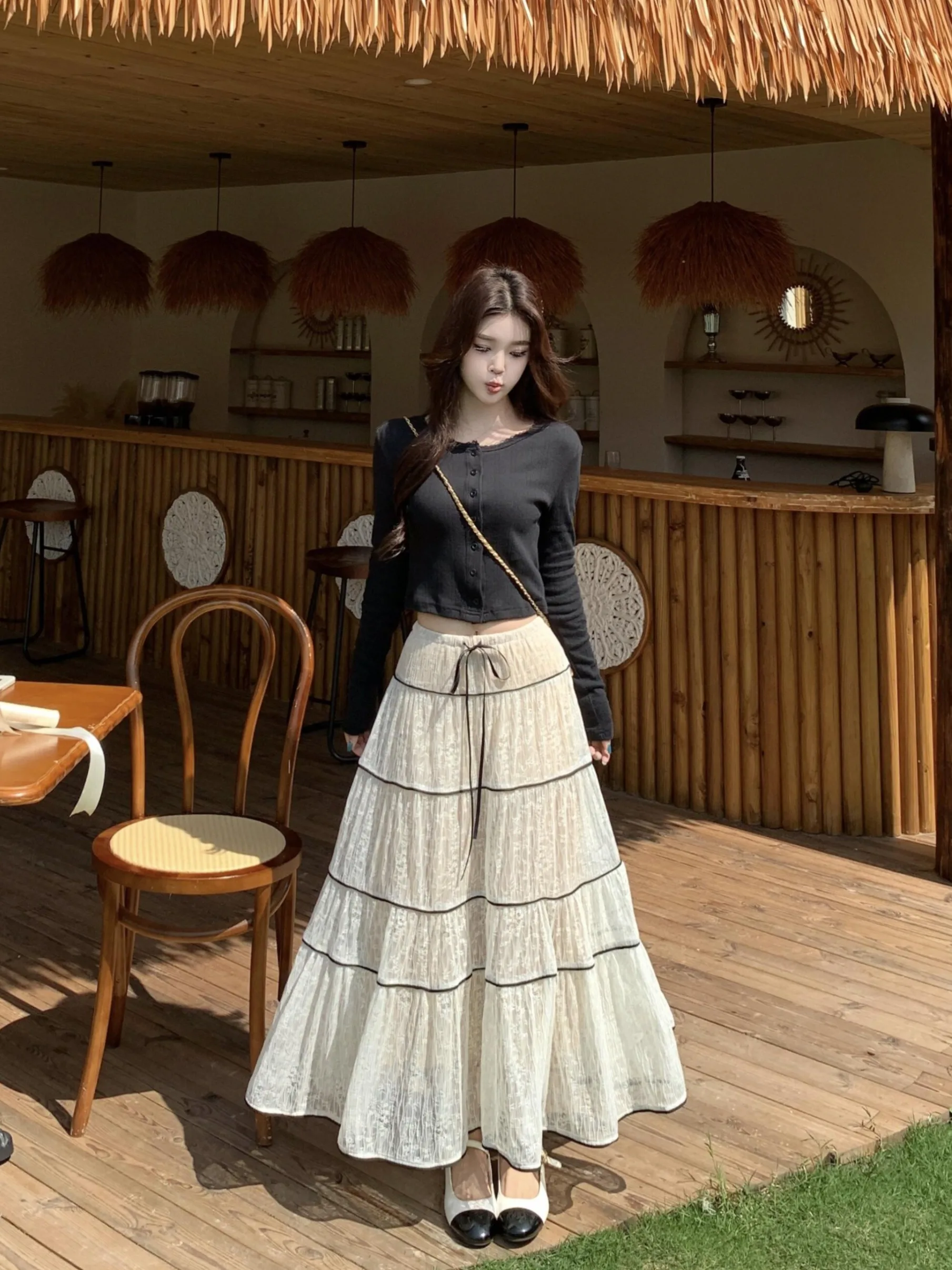 

plus Size Women's High Waist Floral Lace Splicing Embroidery Top Spring New Sle Faionable f Skirt Korean Sle Slim Fit