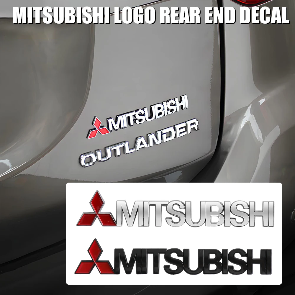 Emblemas e Adesivos de Estilo para Capô Dianteiro e Porta-Malas de Carros Mitsubishi 9 Ralliart X EX ASX L200 Colt Cross Airtrek