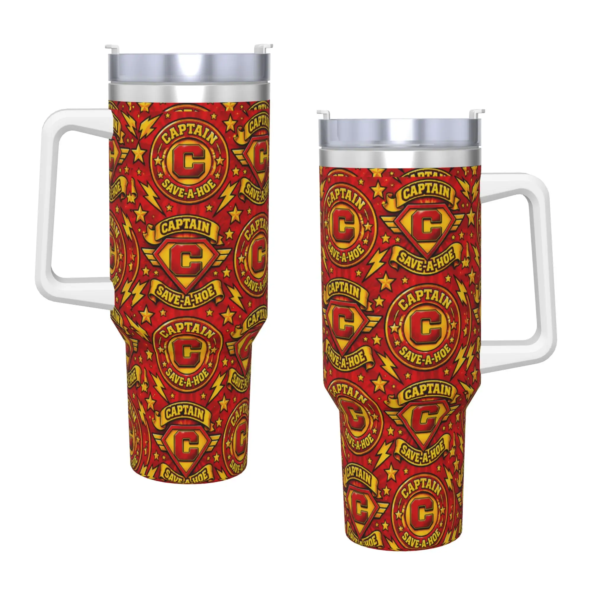 Captain Save a Hoe Stainless Steel Tumbler  Travel Mugs Cup Large Capacity Thermal Cups Cold Drink Milk Tea Water Bottle