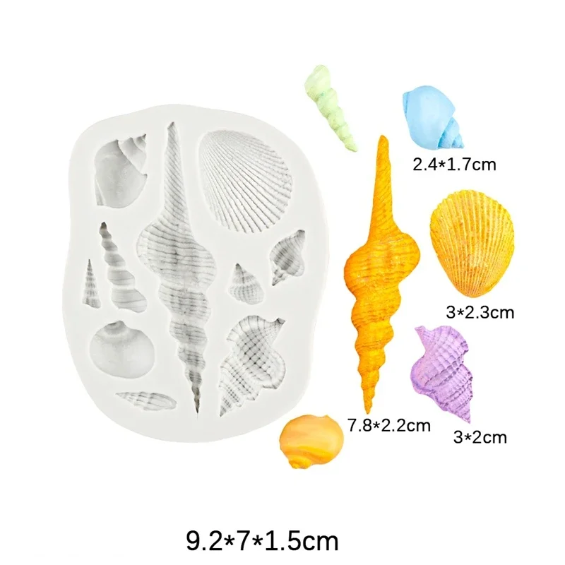 

Sea Shell Starfish Conch Silicone Mold for Chocolate Fondant Cake Decorating Handmade DIY Epoxy Resin Art Craft Baking Mold
