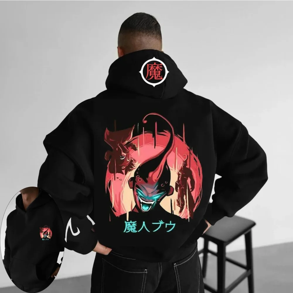 

Dragon Ball Men's Hoodie Sweater Majin Buu Japan Anime Summer Autumn New Boys Children's Long Sleeve Pullover Parent-Child Wear