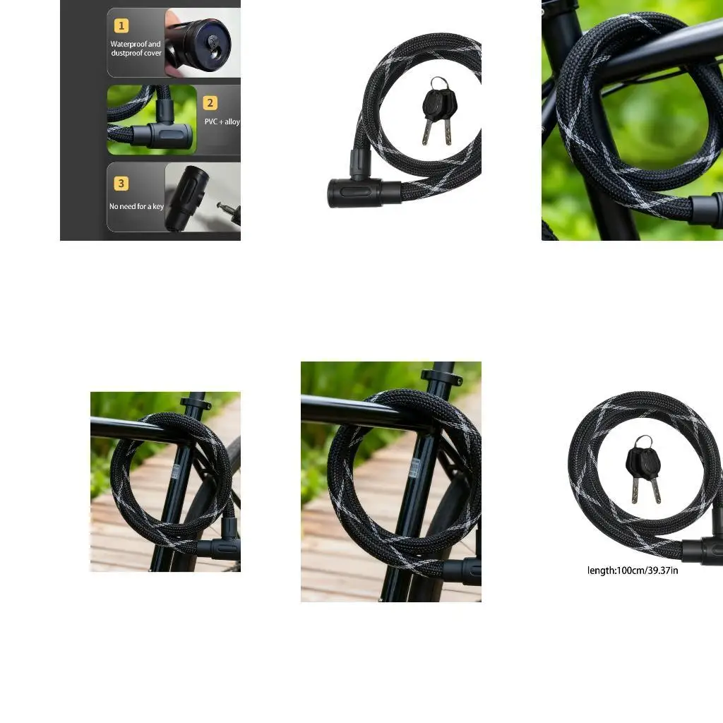 

Electric Scooter Motorcycles Security Lock With Waterproof Cover Outdoor Bike Anti Theft Lock For Mountain Bikes K1YF