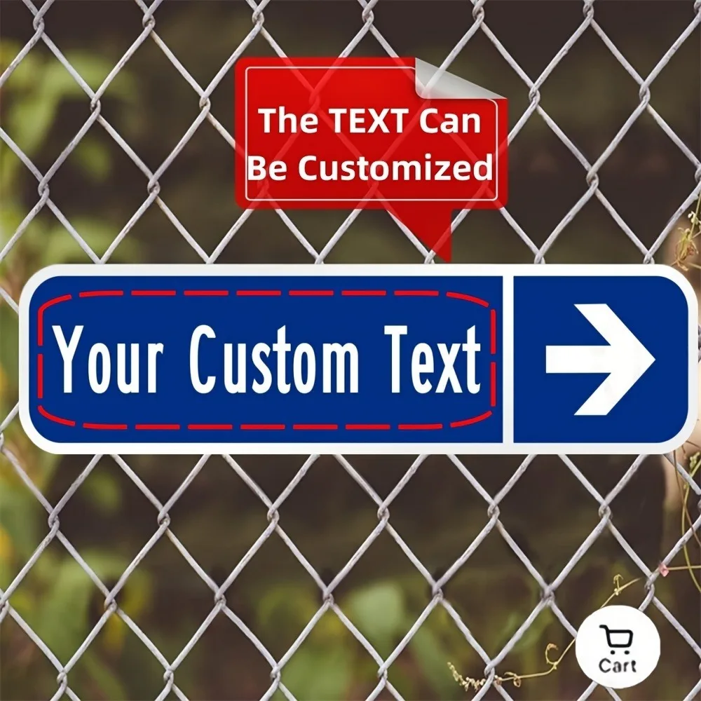 Customizable Aluminum Direction Street Sign Personalized Text Outdoor Ornament For Urban Rural Bar Entertainment Spots