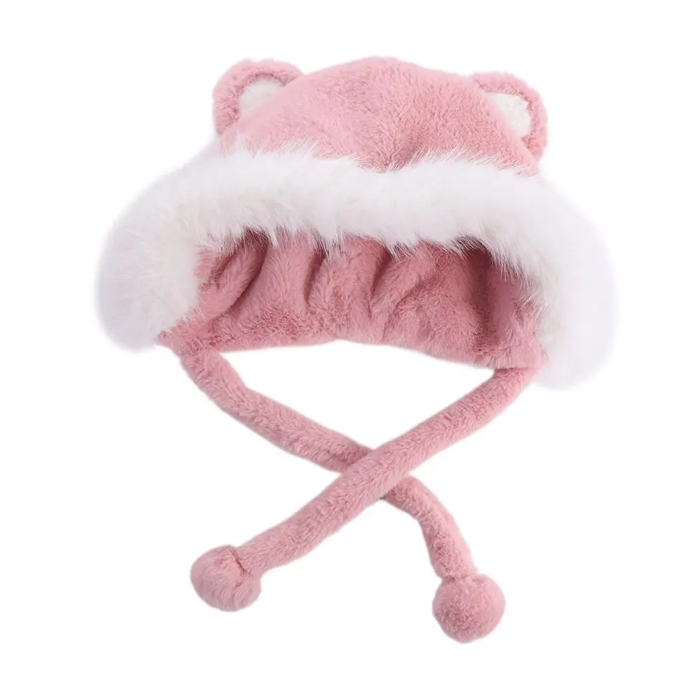 Moda coreano bonito urso orelha chapéu quente casual pele do falso balde chapéu proteção de orelha feminino chapéus macios meninas
