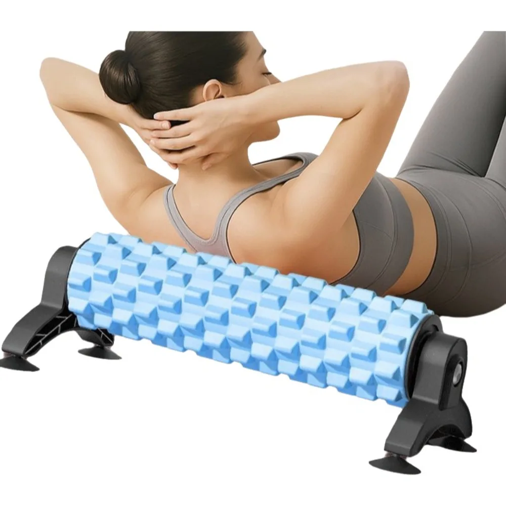 Non-Slip Suction Cup Foam Roller Stable with Stand EVA Yoga Column Multifunctional Easy To Use Deep Back Stretching Roller