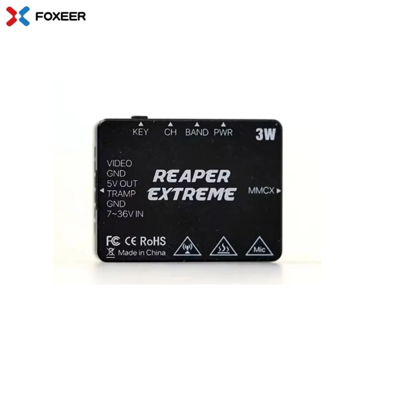 FOXEER 5.8G Reaper Extreme 3W 72CH VTX 25mW/200mW/500mW/1.5W/3W قابل للتعديل لطائرة RC FPV طويلة المدى بدون طيار