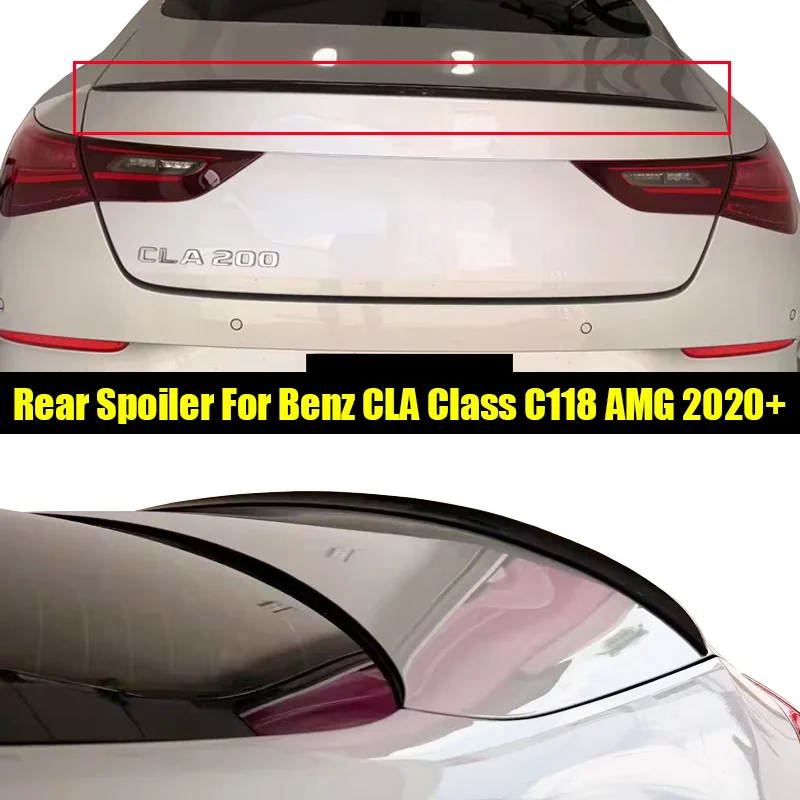 

Car Rear Trunk Spoiler Lip Wing For Mercedes Benz Accessories CLA Class C118 C117 AMG 2020 2021-2024 Gloss Black