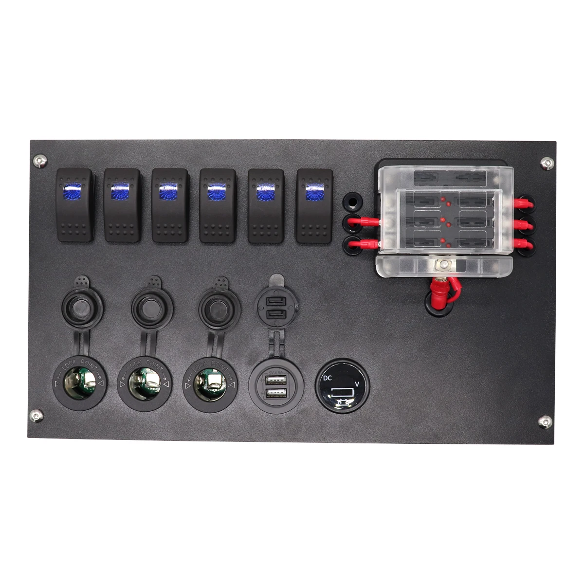 Camper Accessories Control Panel Box 12 Volt Campervan Equipment Board for Canopy Camping