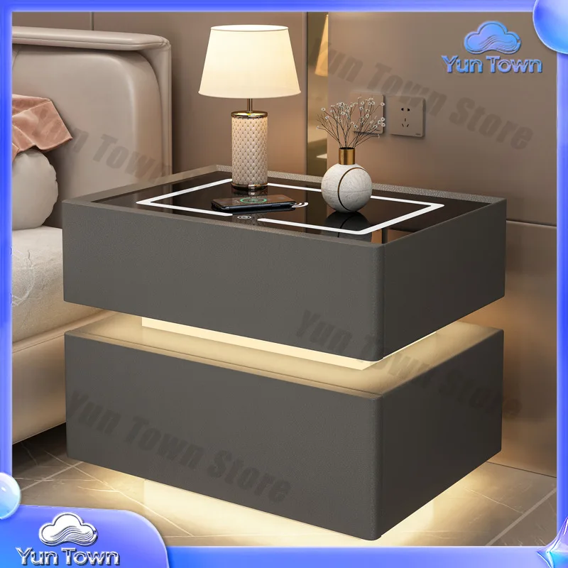 Modern Simple Wireless Charging Italian Suspension Smart Bedside Table for Minimalist Bedroom Home Creative Internet - Image 3