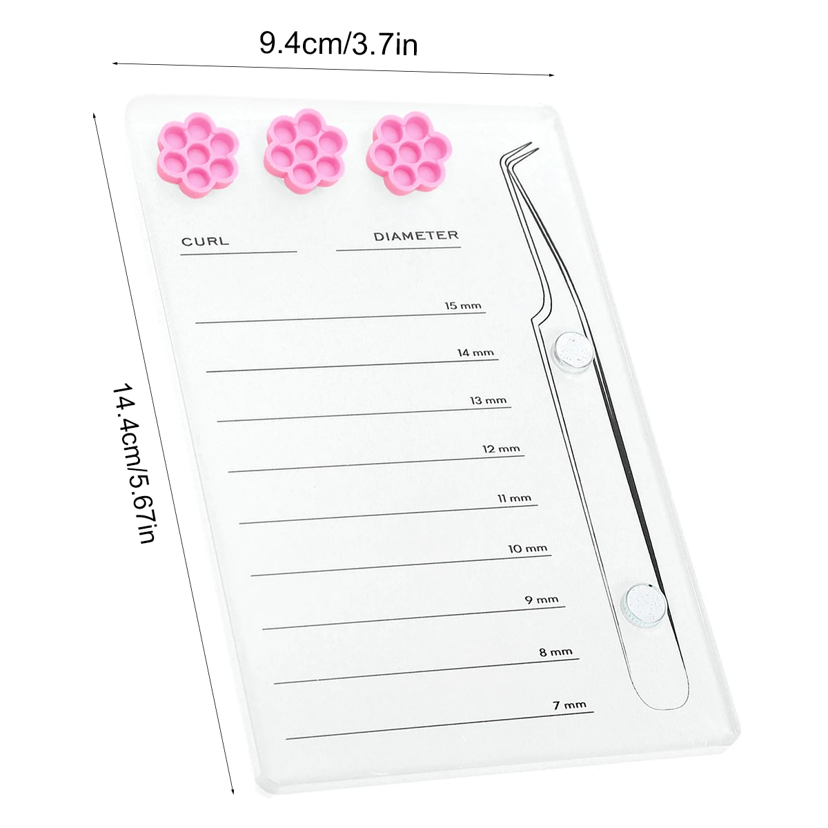 Support magnétique en acrylique pour extensions de cils avec plateau à colle et coussinet pour faux cils – Outils de maquillage en gros