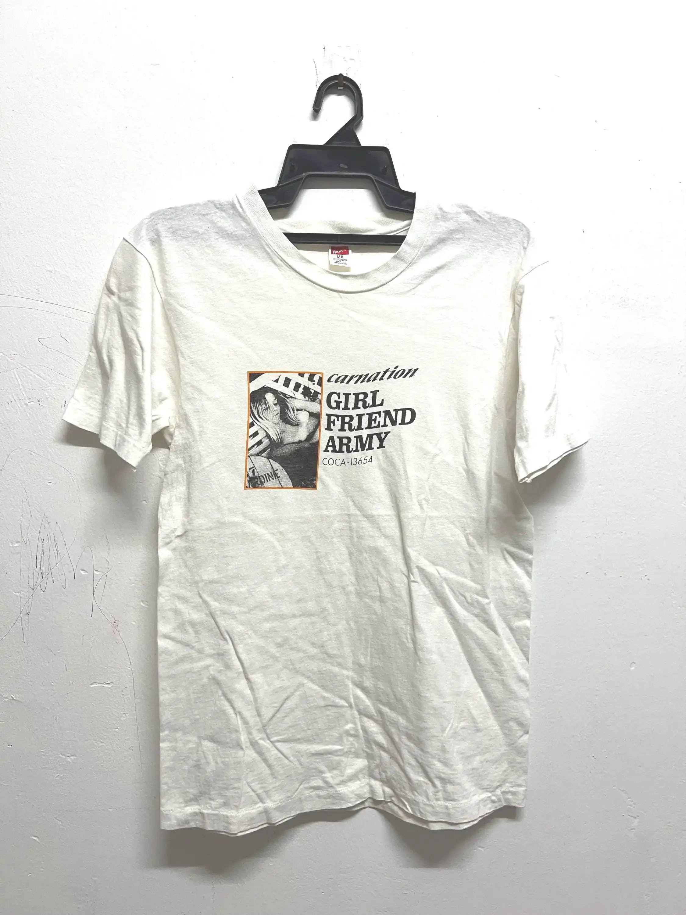 Camiseta vintage de los años 90 de Carnation Girlfriend Army Studio Album Japan Band, talla L