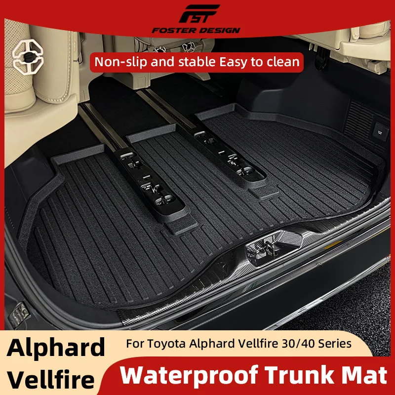 

Waterproof Car Trunk Mat For Alphard Vellfire 30/40 Series AH30 AH40 Raised-Edge Trunk Storage Mat Trunk Liner Accessories