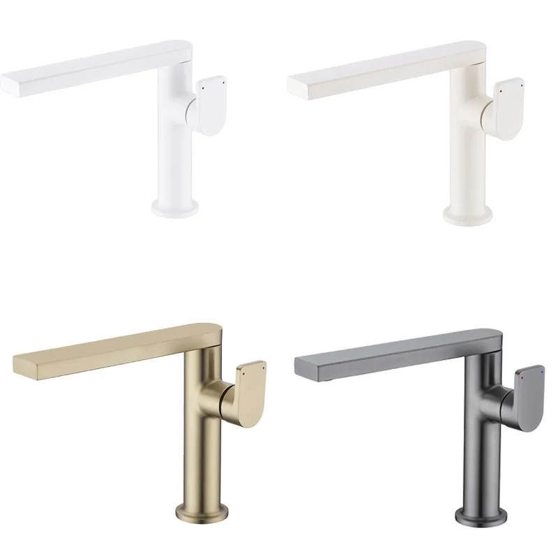 

Легкий роскошный смеситель для ванной комнаты с одним отверстием, золотой пистолет, серая боковая ручка, кремовый дракон, белый смеситель для ванной комнаты на столешнице