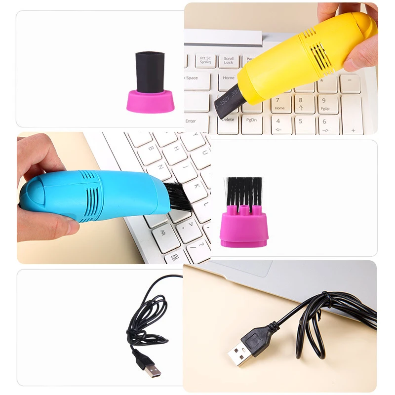 1Set Mini USB Stofzuiger Toetsenbord Borstel Laptop Shell Cleaner Stofborstel Draagbare USB Stofzuiger Computer Schoonmaken Tool