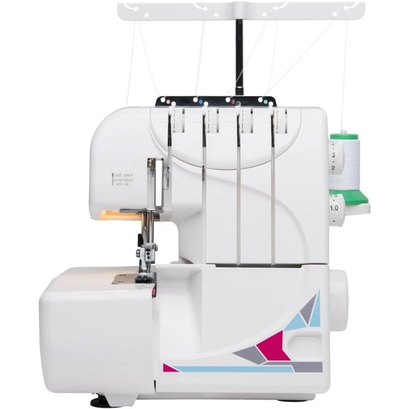 MOD-8933 Serger with Lay-In Threading, 3 and 4 Thread Convertible with Differential Feed WHITE