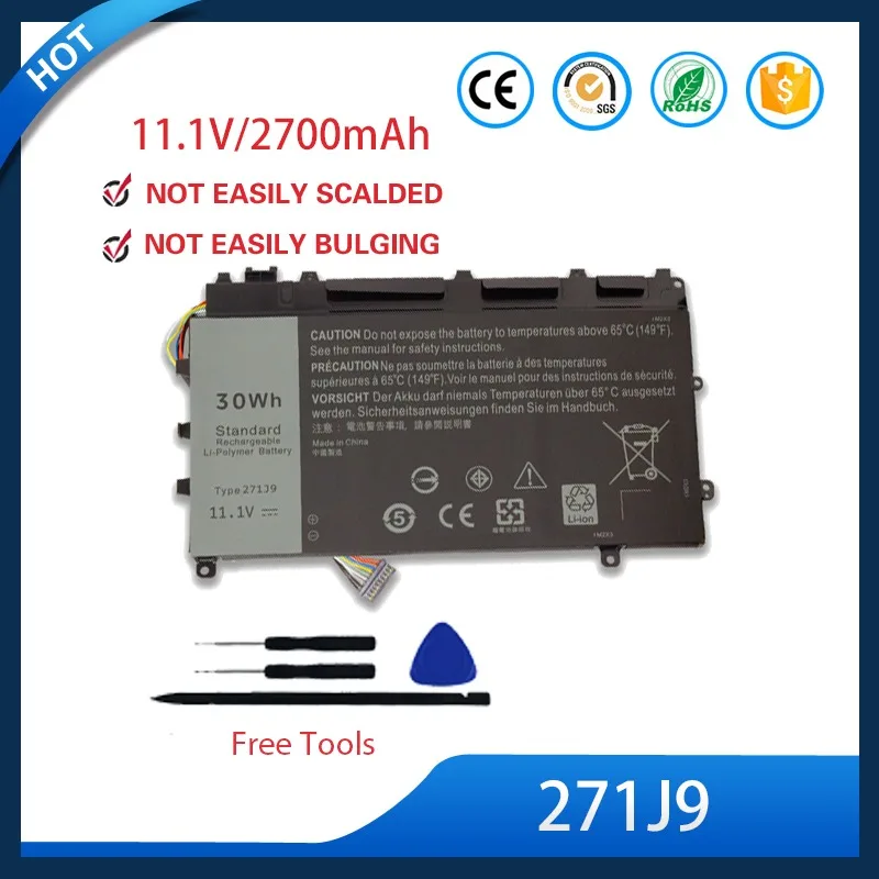 

]\\YX81V Battery For Dell Latitude 13 7000 7350 0YX81V 271J9 11.1V 30Wh Li-ion Laptop Battery