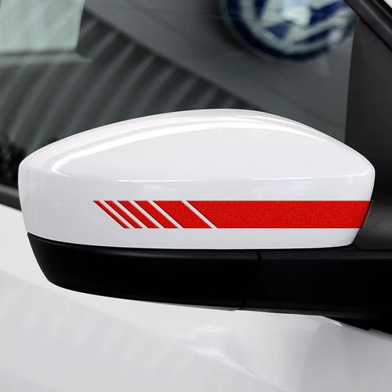 Rear View Mirror Stripes Vinyl Decal Sticker for ssangyong actyon opel zafira a jaguar xf seat leon 5f sorento passat b8