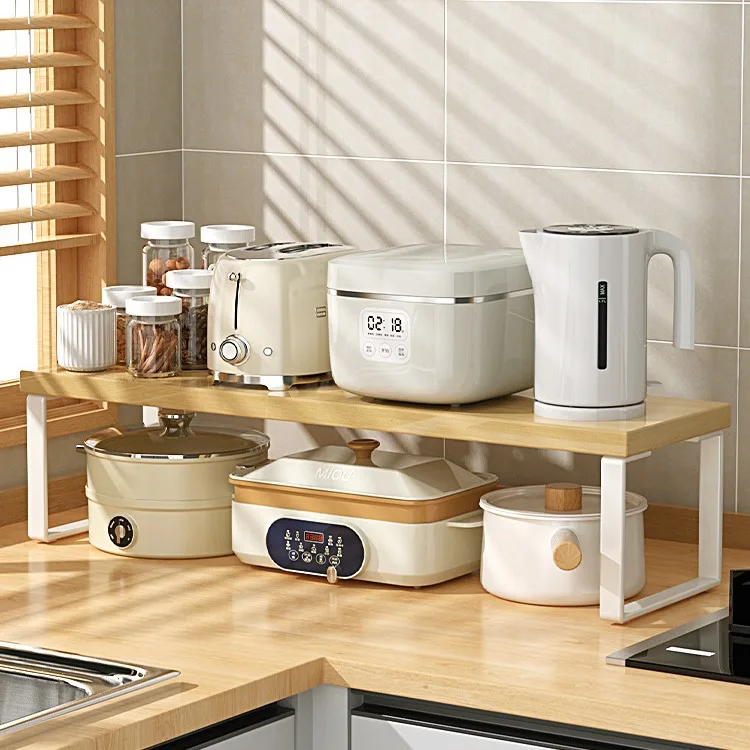 

Kitchen Desktop Shelf Layered Storage Partition Rack Small Shelf for Storing Dishes Seasonings in The Cabinet Home Organization