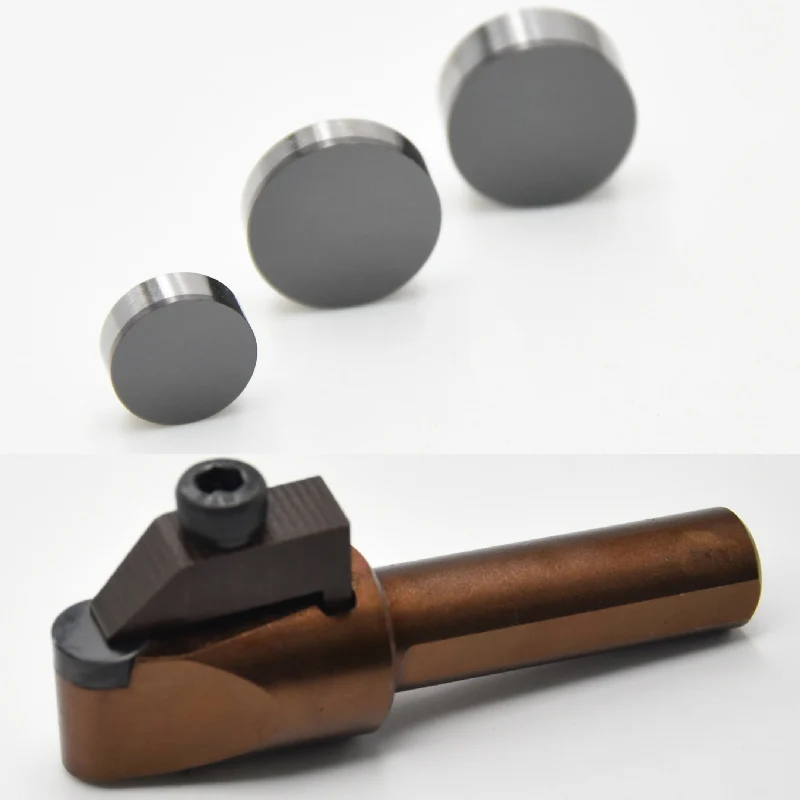 Cbn Cutter Head Brusher Grinding Blade Pcbn Insert Cabeças de Cilindro Suporte para Placas Redondas Pcd Diamond Rngn 1204 0903