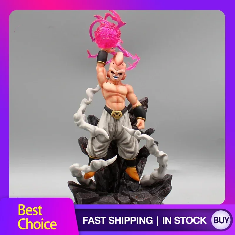 

25cm Dragon Ball Z Majin Buu Junsui Anime Figures Gk Figurine Dbz Model Statue Pvc Toys Decoration Desktop Collectible Room Gift