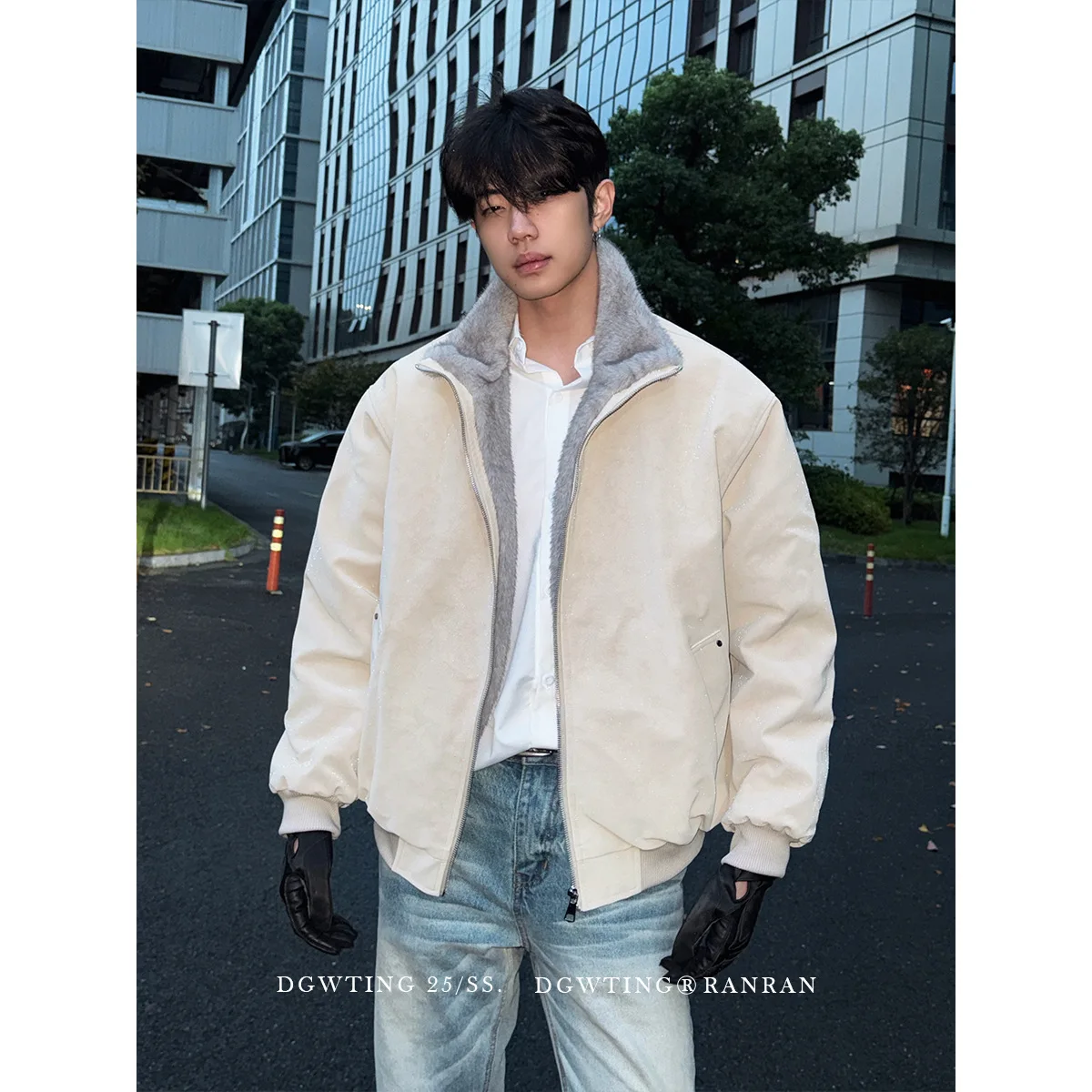 

Fur Collar Man Jackets Linings Warm Soft Winter Fashion Casual Elegant Padded Quilted Down Puffer Fleeced Quality Original Boxy