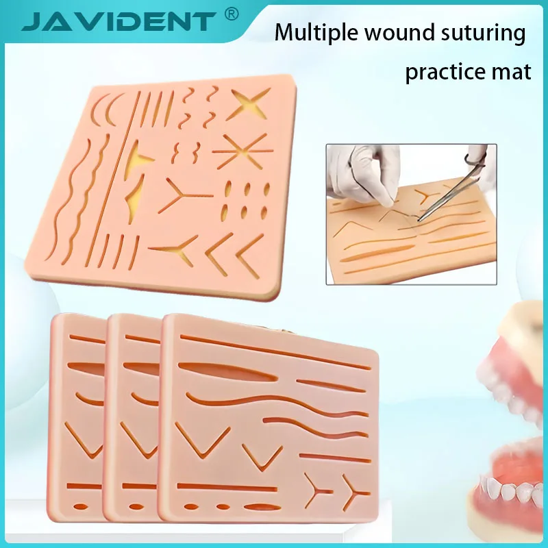 Suturing Practice Model: Surgical Suturing and Knot-Tying Practice for Medical Students—Silicone Skin Model with Multiple Wounds
