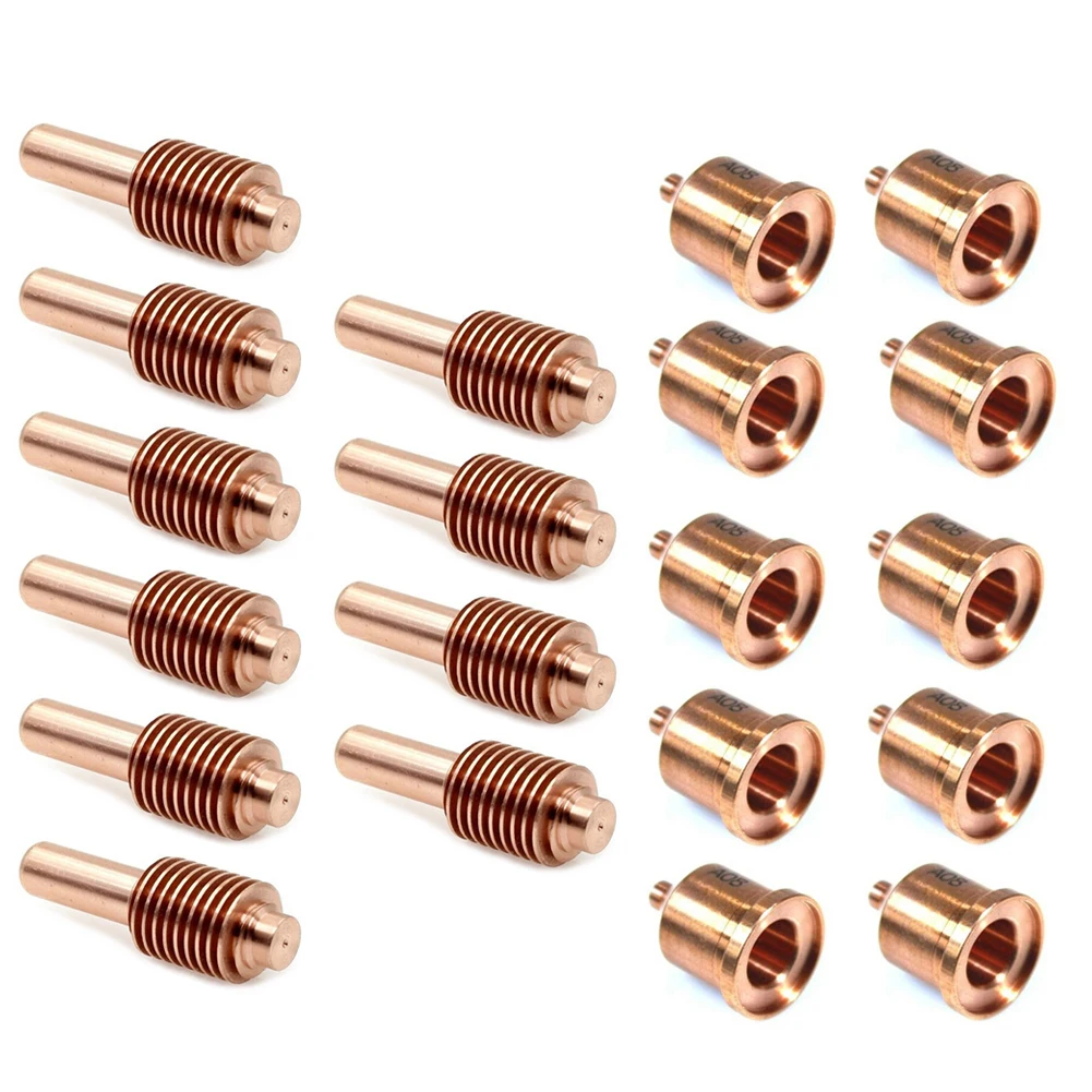 

20pcs Plasma Nozzle Tips 80A 120927 WSP-00006 Electrode 120926 WSP-00003 For 1250 Cutter Torch Welding Tools Accessories