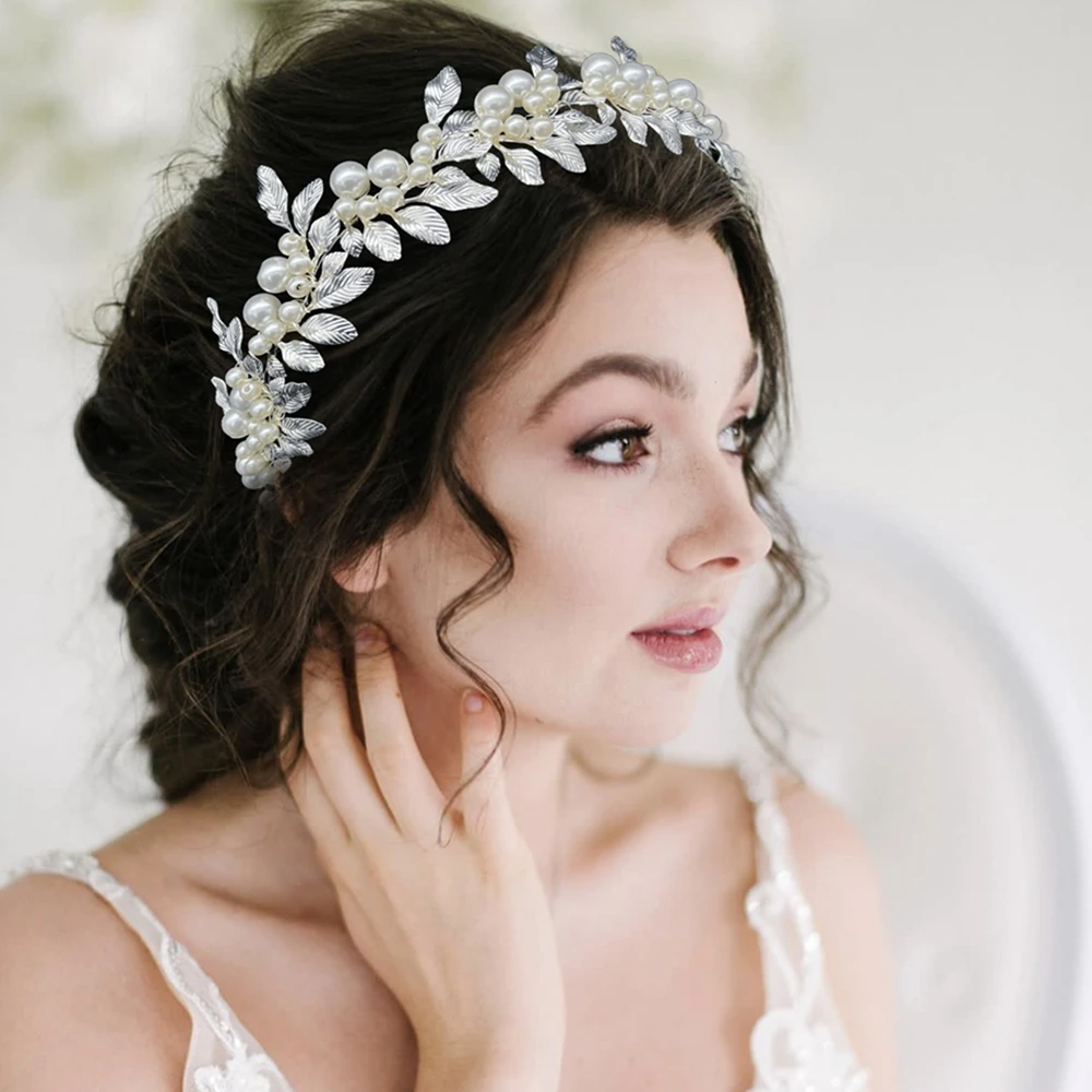 

DZ245 Silver Bridal Rhinestone Headwear Bridesmaid Headpiece Bride Headdress Crystal Hair Ornaments Wedding Banquet Headband