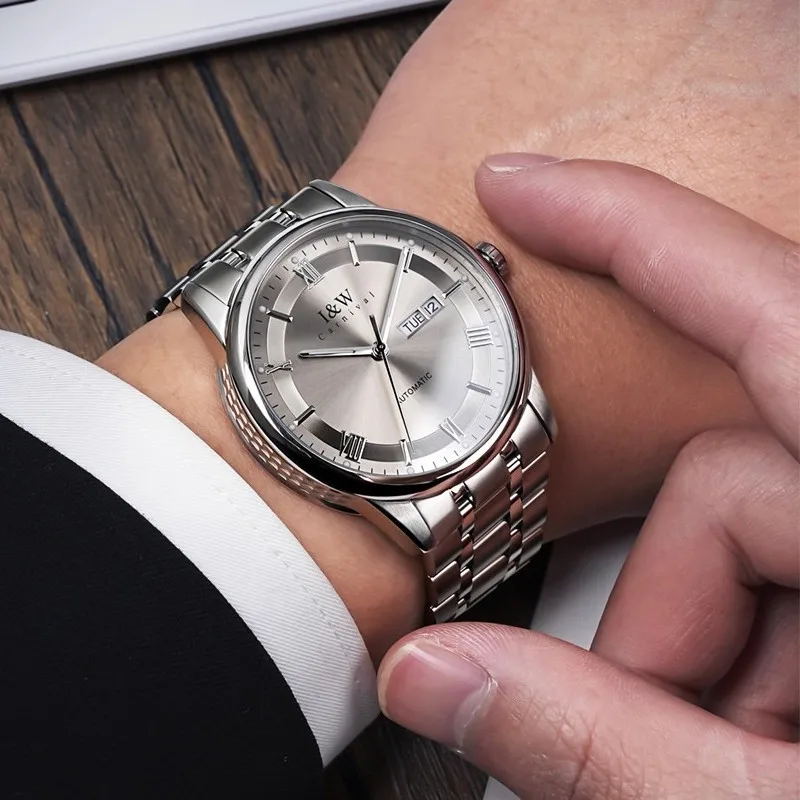 CARNIVAL Brand Mechanical Watch Luxury Sapphire Calendar MIYOTA Movement Automatic Wristwatches Waterproof for Man Montre Homme