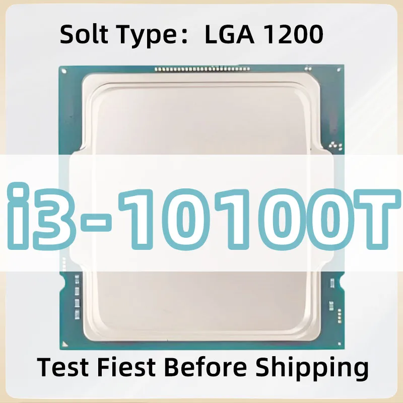 i3-10100T CPU Socket LGA1200 4-Cores 8-Threads 3.0GHz 6MB 25W 10thGeneration Processor for Z490 motherboard i3 10100T
