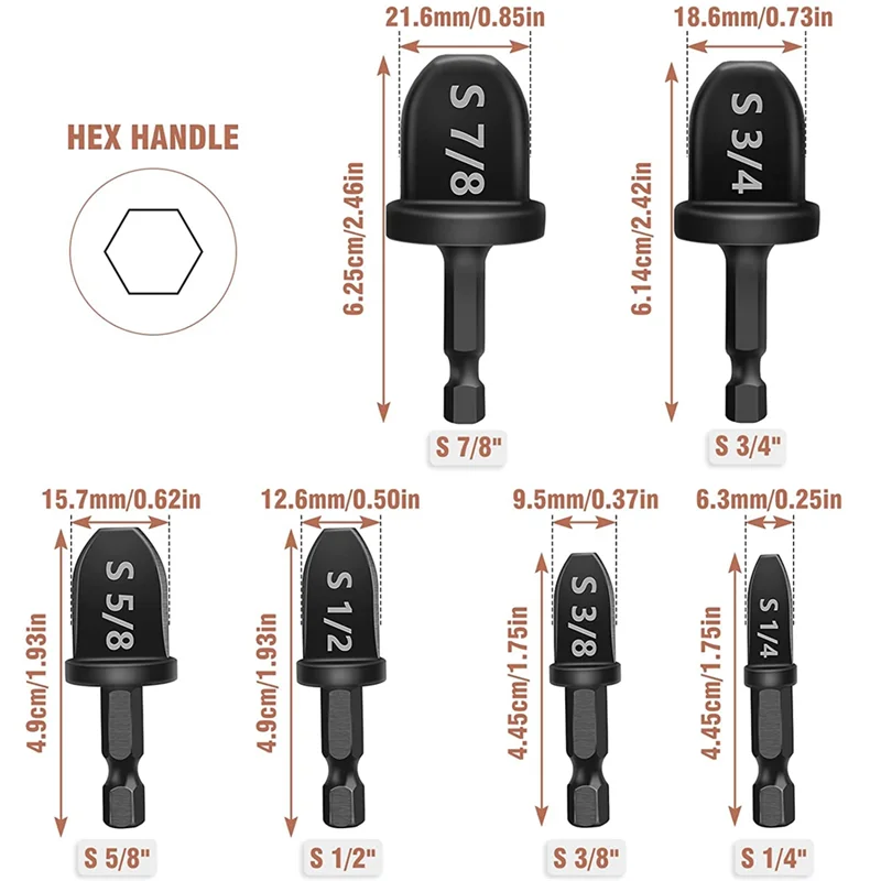 Strumenti di riparazione AK25-HVAC, strumento per pressare tubi in rame per condizionatore d'aria con punta da trapano espansore, tagliatubi in rame