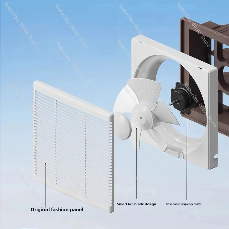 

DC Inverter Kitchen Exhaust Fan, Powerful Silent Ventilation with Metal Body for Fume Extraction