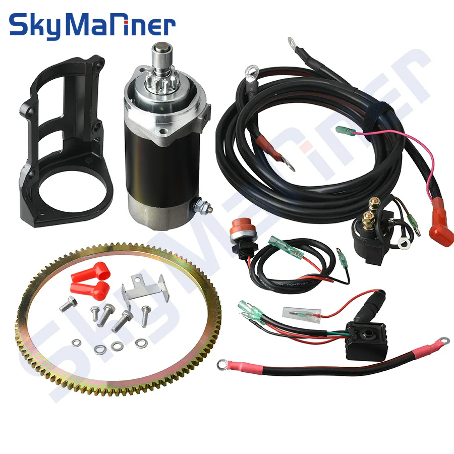 ELECTRIC START KIT FOR SUZUKI Outboard Engine DT40 40HP 2 STROKE Include Boat Motor Starter Motor Relay Cable Rectifier